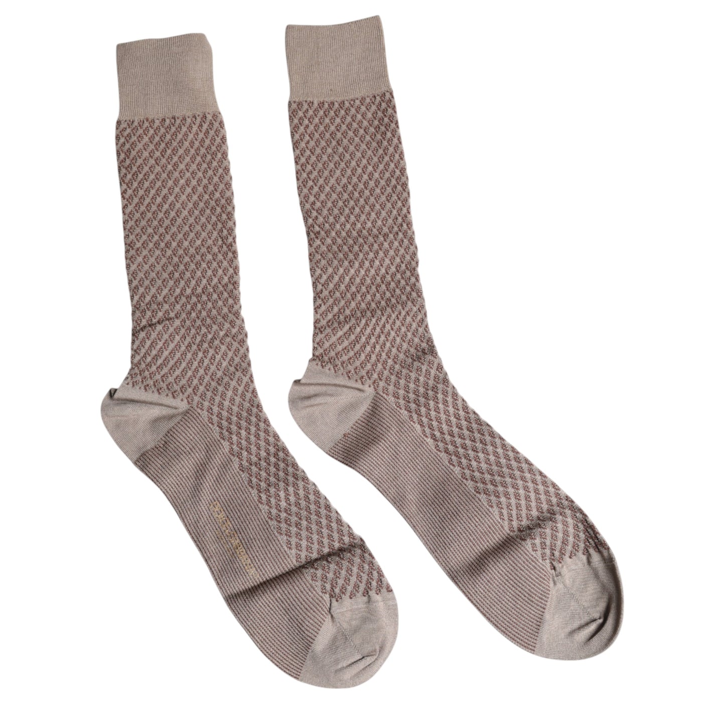 Dolce & Gabbana Brown Solid DG Logo Mid Calf Men Socks Dolce & Gabbana