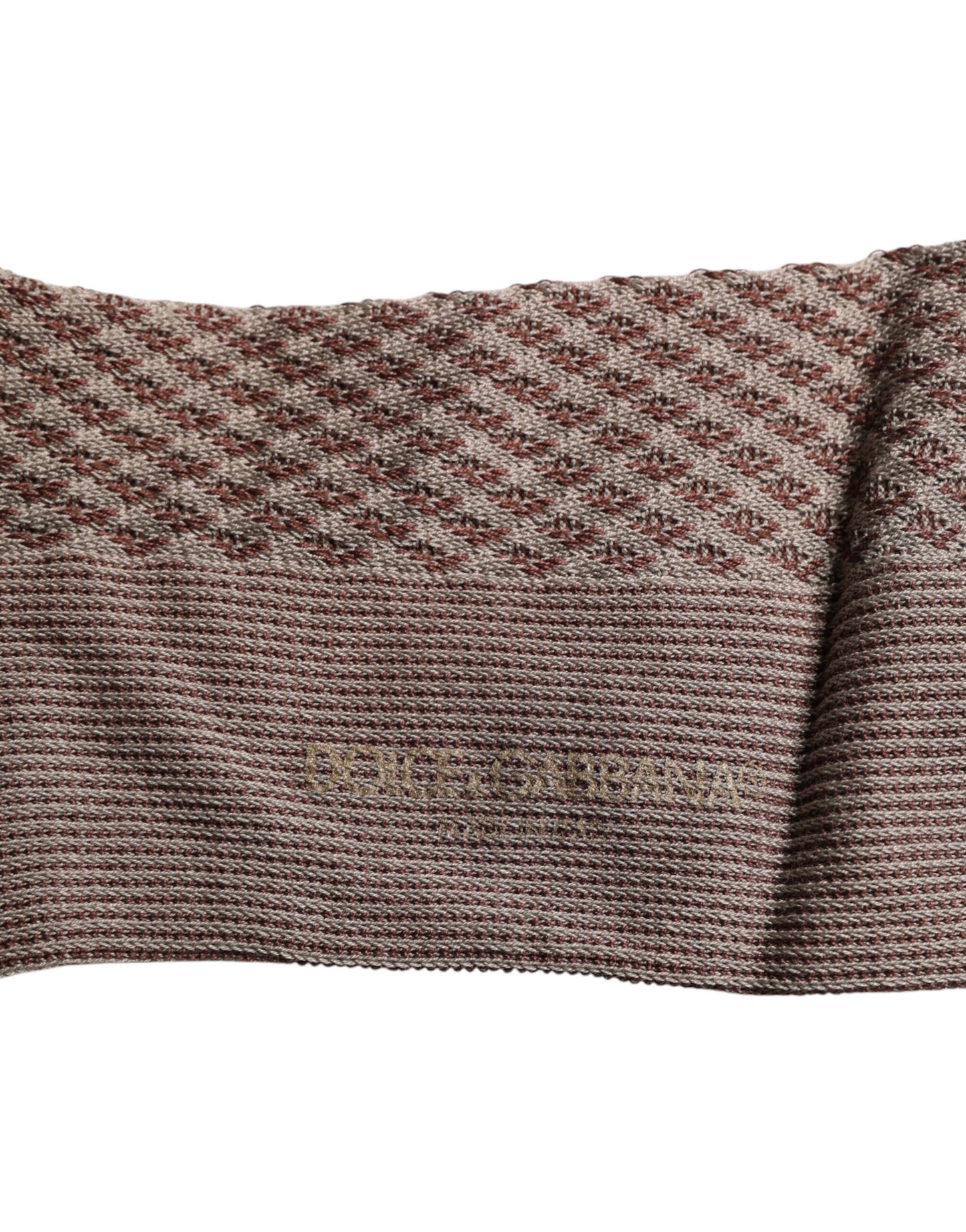 Dolce & Gabbana Brown Solid DG Logo Mid Calf Men Socks Dolce & Gabbana