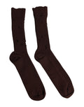 Dolce & Gabbana Brown Cotton Stretch Over The Calf Socks - Eljoys Fashion 