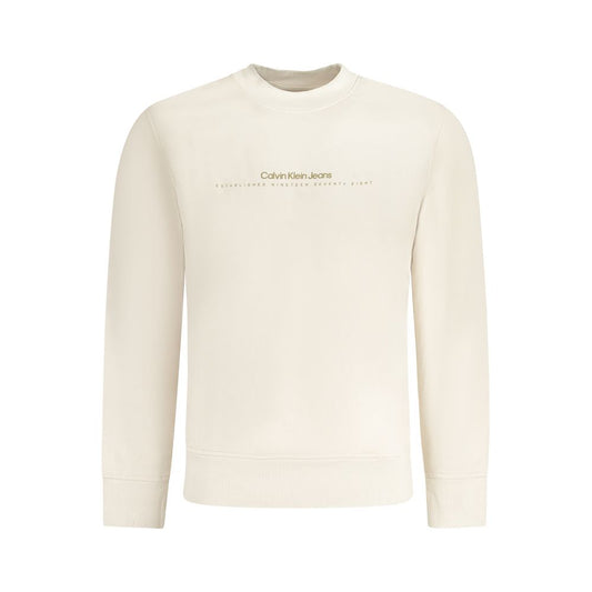 Calvin Klein Beige Cotton Men Sweater Calvin Klein