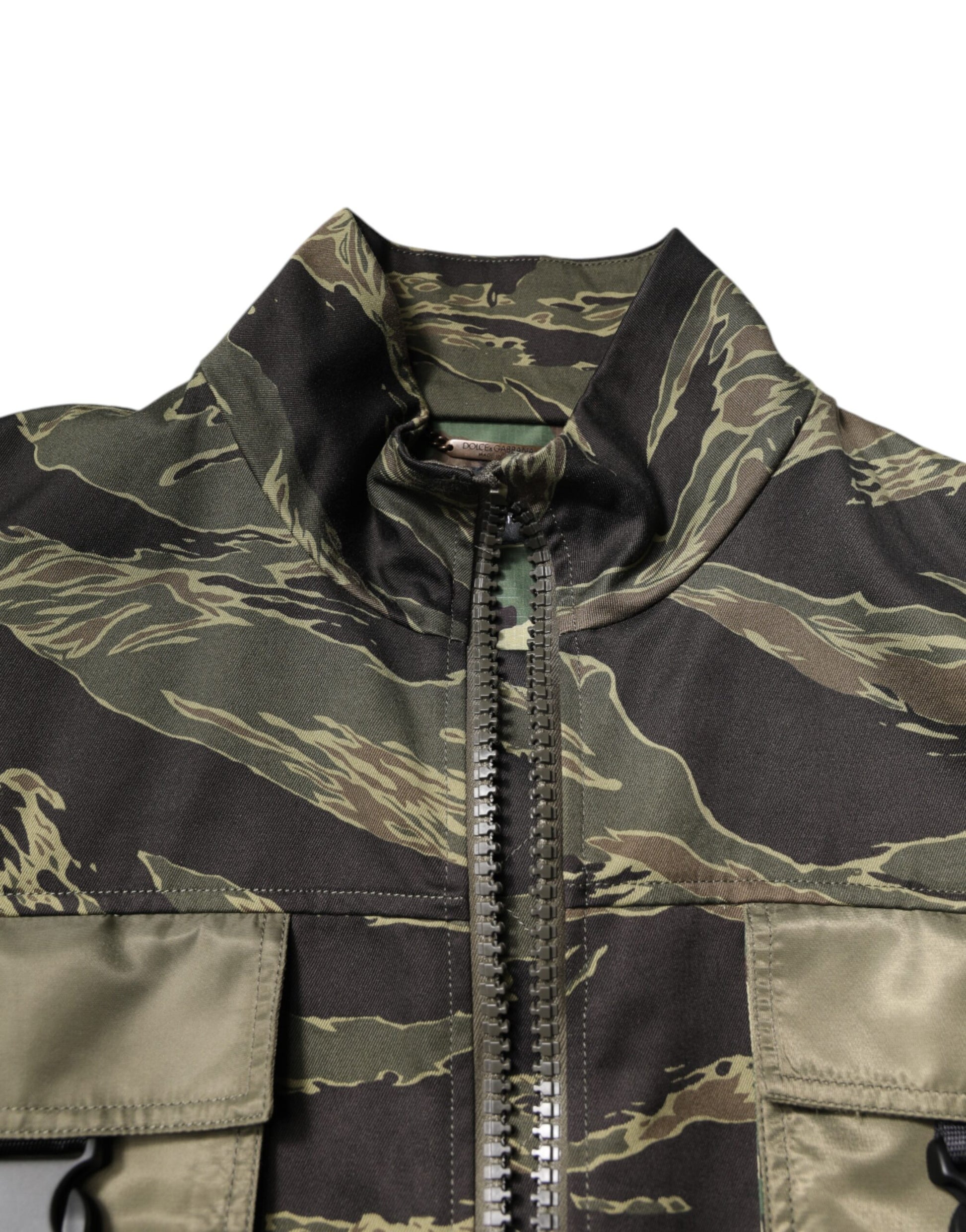 Dolce & Gabbana Multicolor Camouflage Cotton Bomber Jacket Dolce & Gabbana