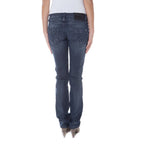 Phard Blu Cotton Women's Jean showcasing classic blue denim with a fitted style and five-pocket design.