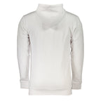 White cotton men's sweater by Cavalli Class featuring a classic fit and subtle design details.