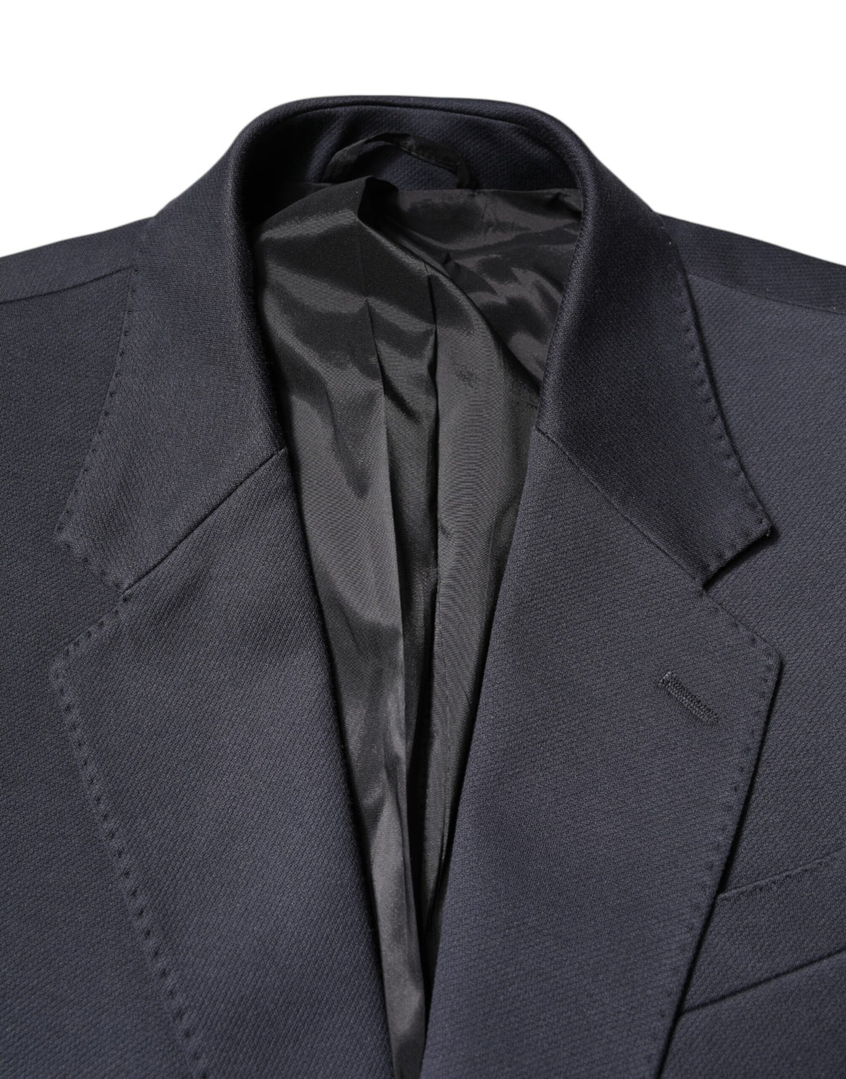 Dolce & Gabbana Dark Blue Cotton Men Jacket Coat Suit Blazer - Eljoys Fashion 