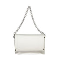 Mario Valentino Bianco Poliuretano donna bag with sleek design and top handles, featuring modern style and minimalist details.