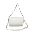 Mario Valentino Bianco Donna bag made of white polyurethane, featuring a stylish design with top handles and sleek finish.