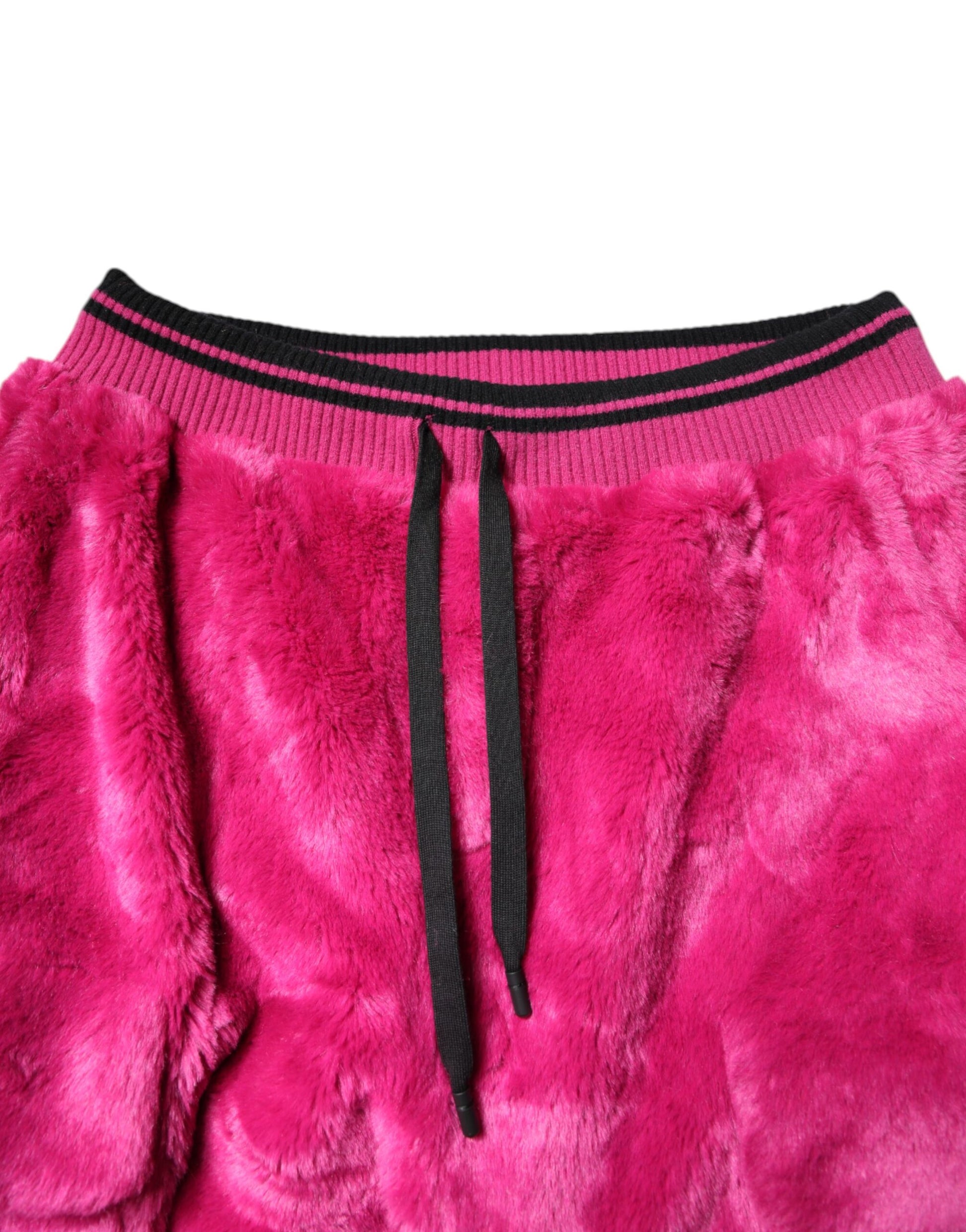 Dolce & Gabbana Pink Acrylic Cargo Jogging Sweatpants Pants Dolce & Gabbana