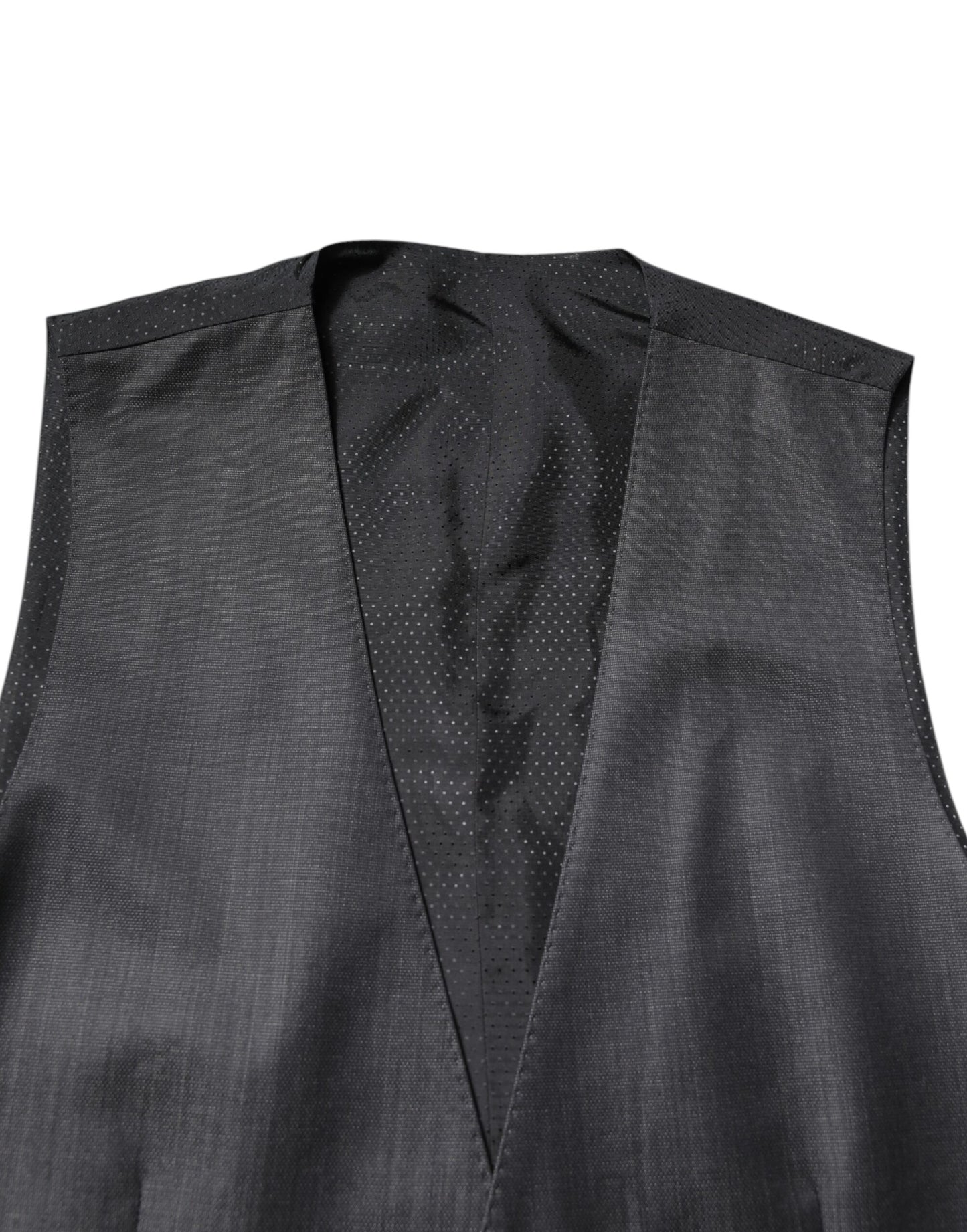 Dolce & Gabbana Black Wool Waistcoat Dress Formal Vest Dolce & Gabbana