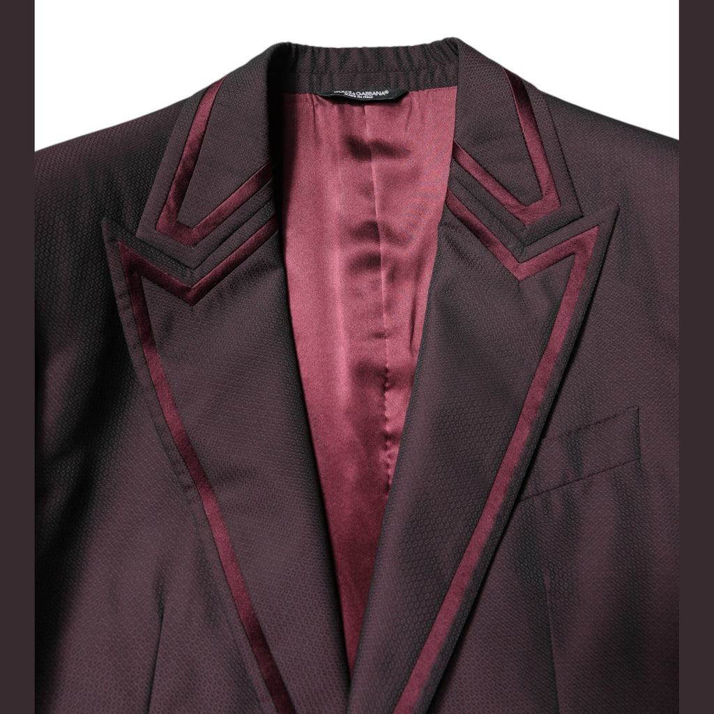 Dolce & Gabbana Maroon Single Breasted Formal 2 Piece Suit