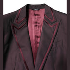 Dolce & Gabbana Maroon Single Breasted Formal 2 Piece Suit