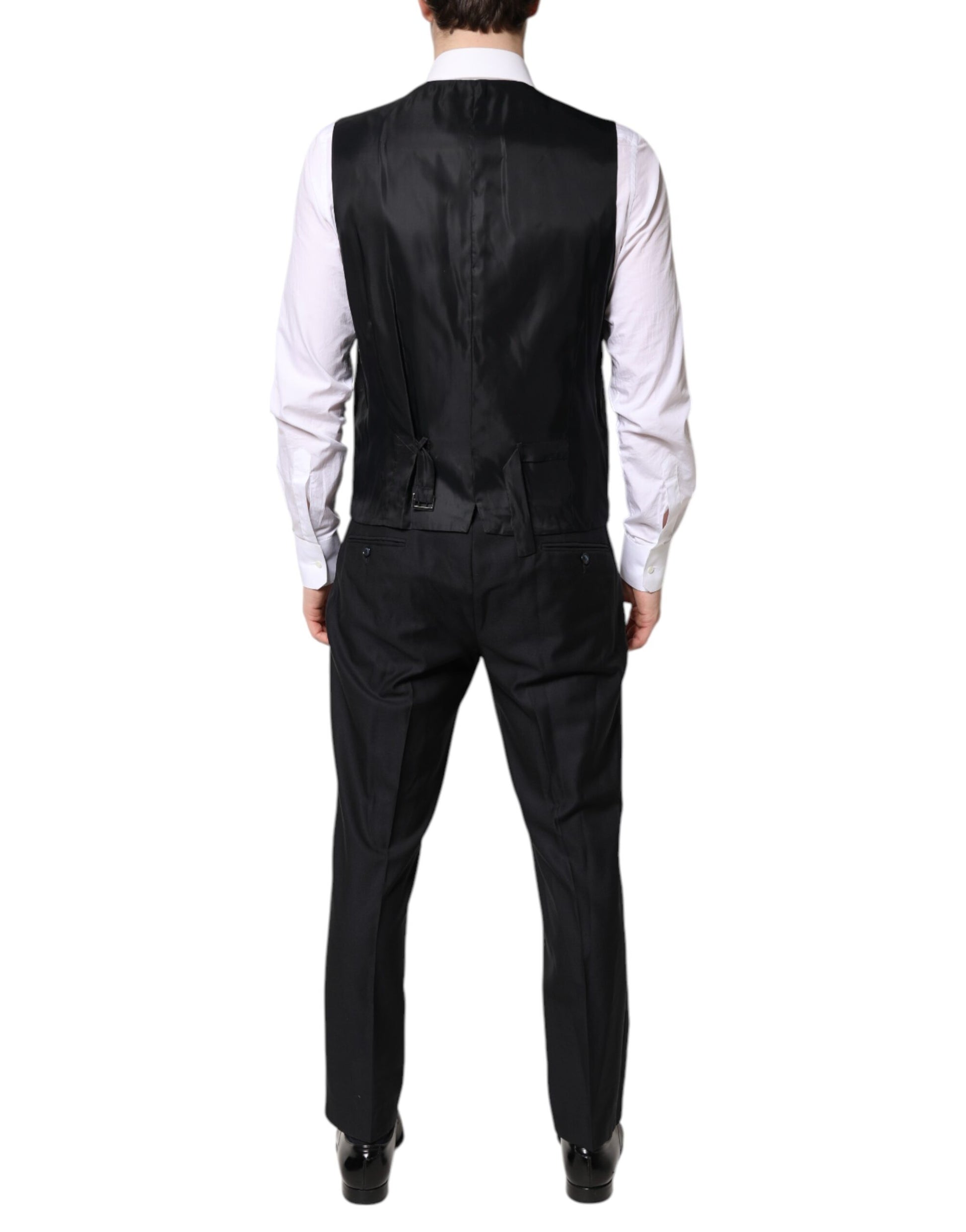 Dolce & Gabbana Black Double Breasted Formal 3 Piece Suit Dolce & Gabbana