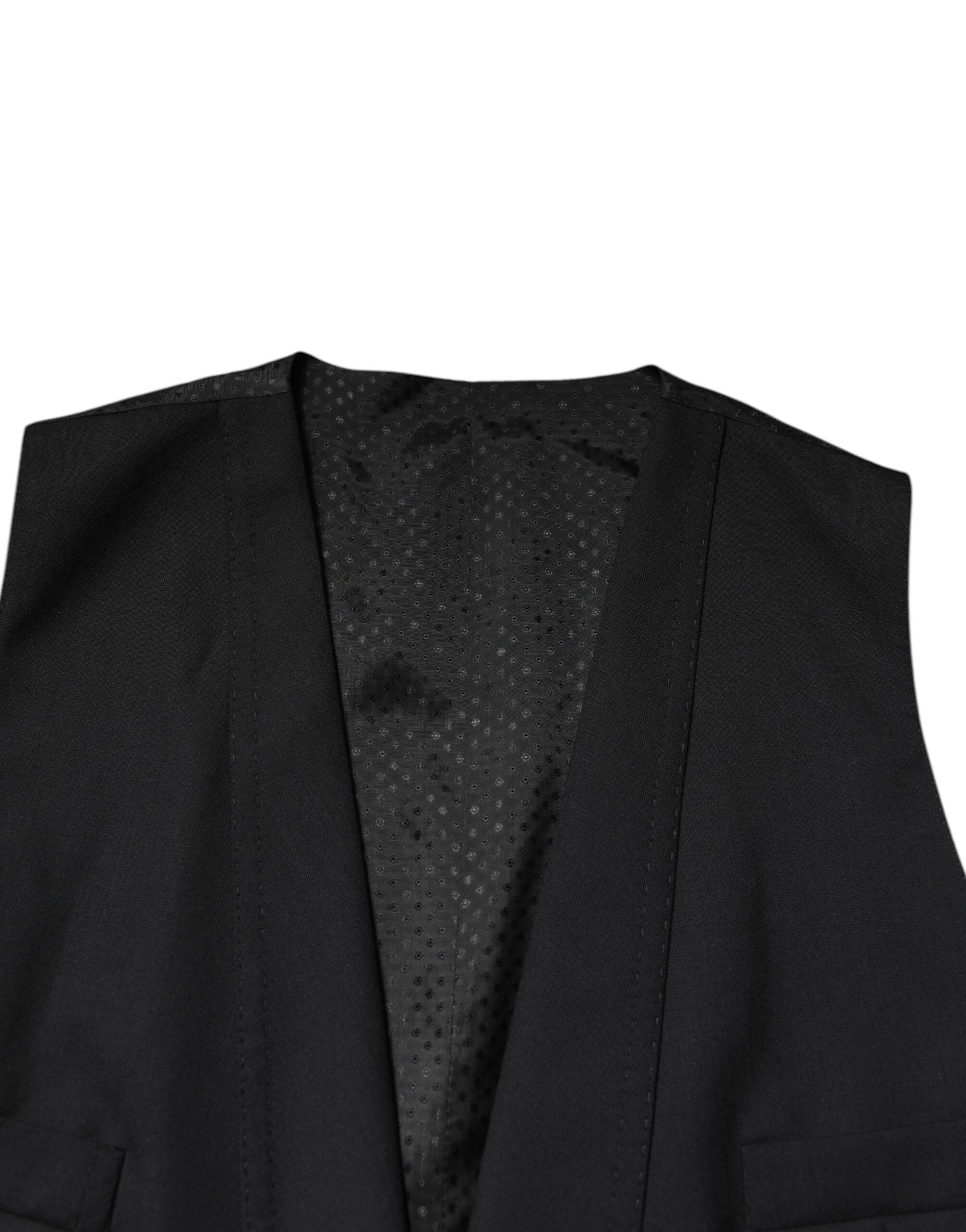 Dolce & Gabbana Black Single Breasted Formal Blazer with Vest Dolce & Gabbana