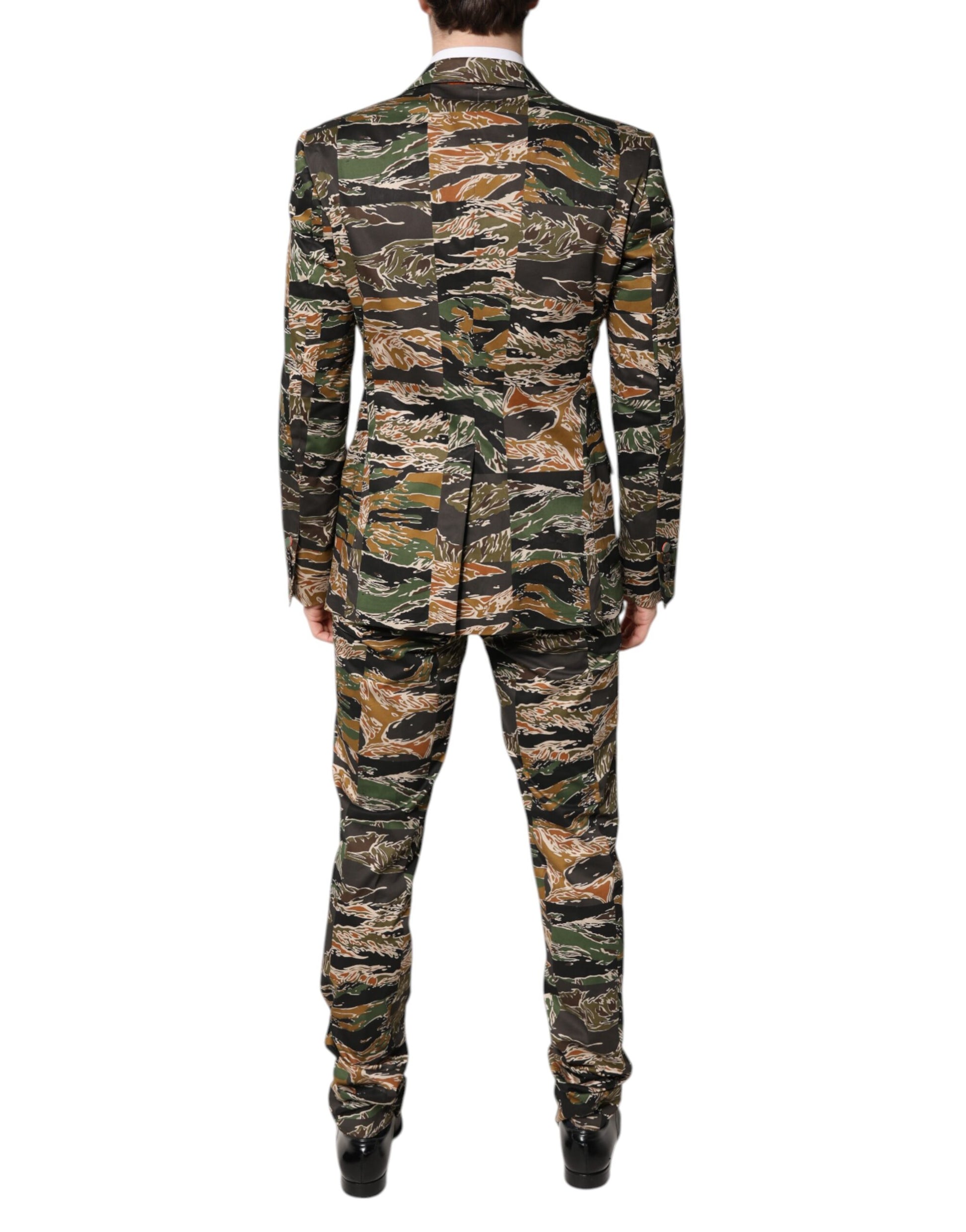 Dolce & Gabbana Multicolor TAORMINA Single Breasted 2 Piece Suit Dolce & Gabbana