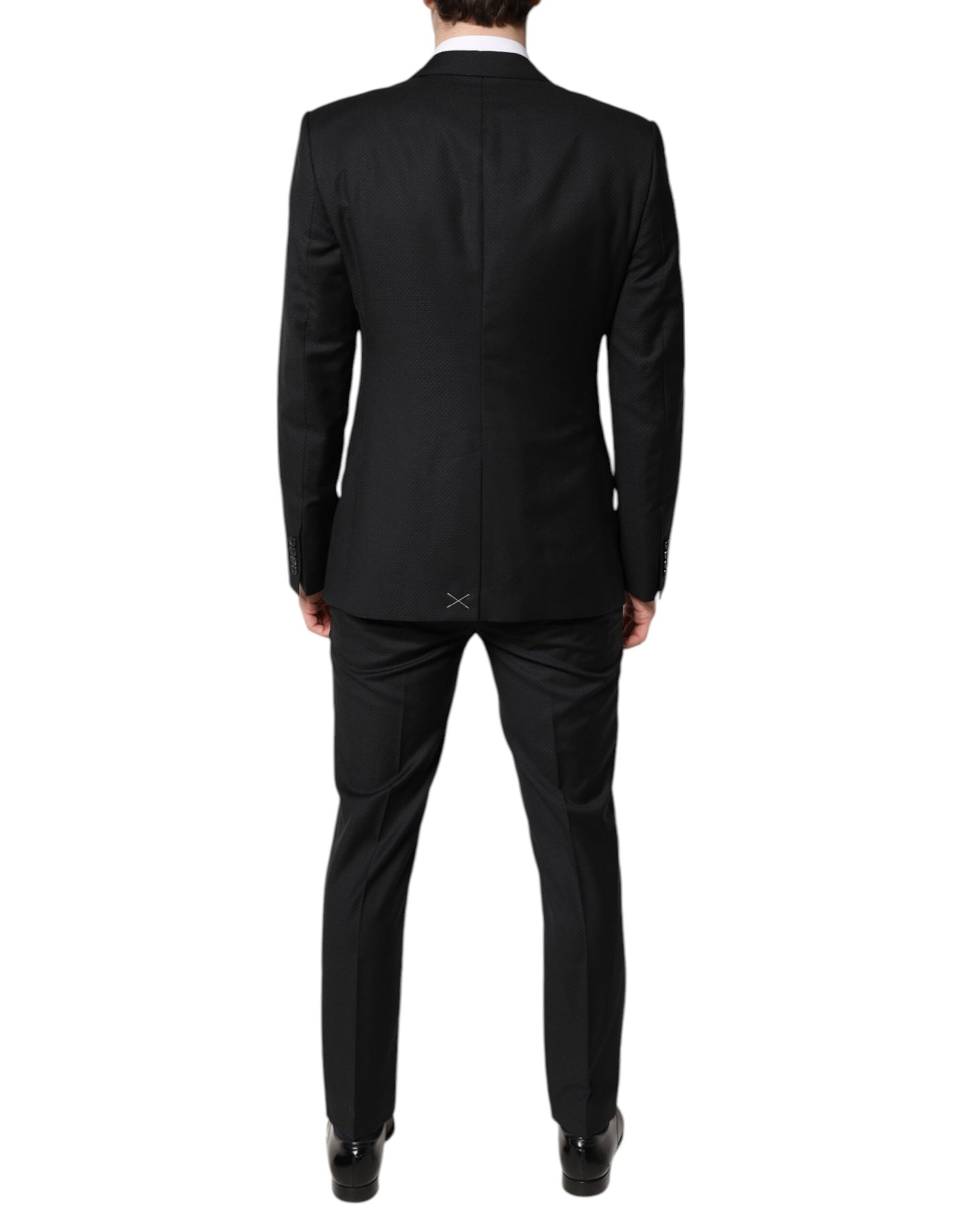 Dolce & Gabbana Black Wool Single Breasted 2 Piece Suit Dolce & Gabbana