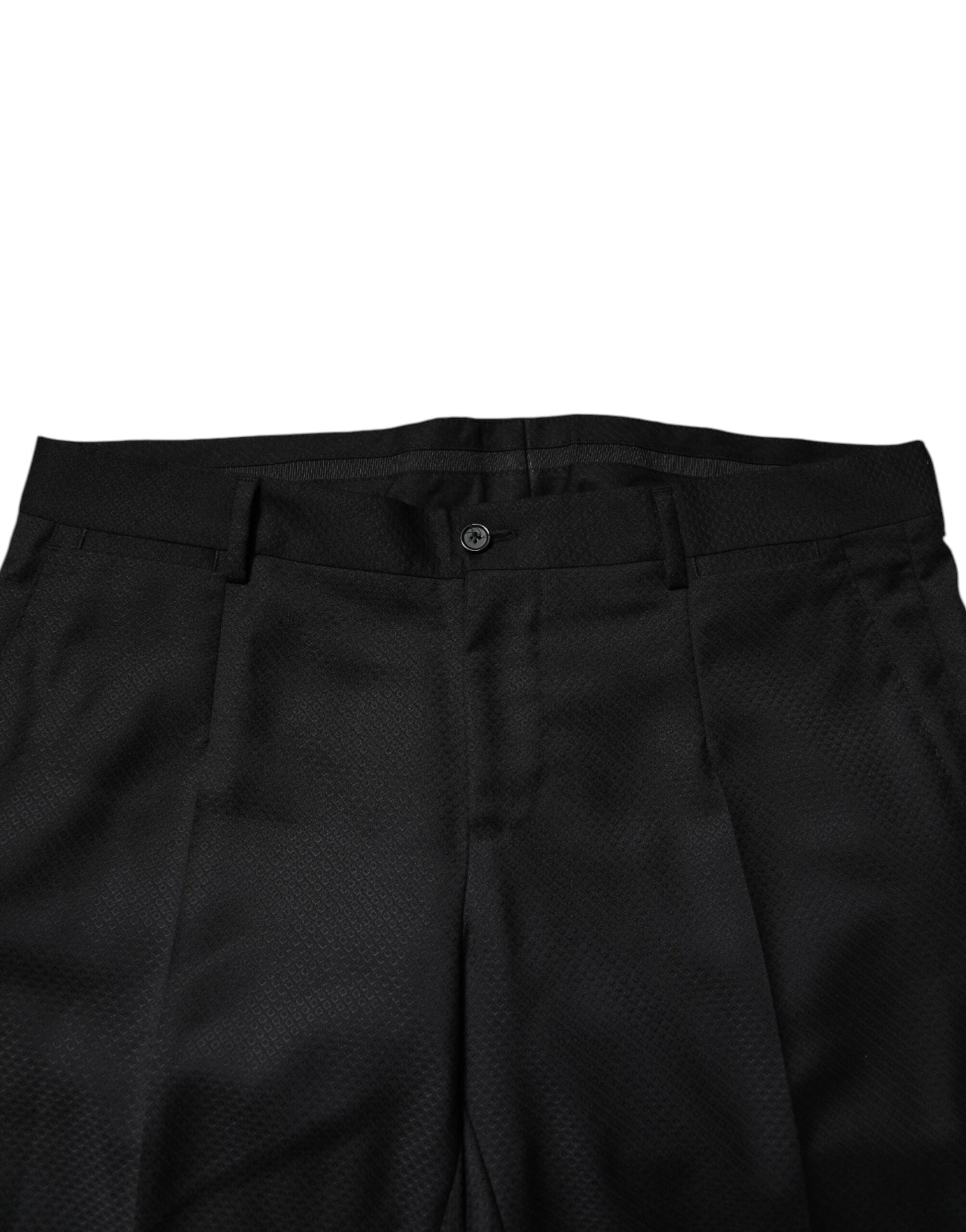 Dolce & Gabbana Black Wool Single Breasted 2 Piece Suit Dolce & Gabbana