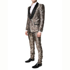 Dolce & Gabbana Multicolor Jacquard Single Breasted 3 Piece Suit