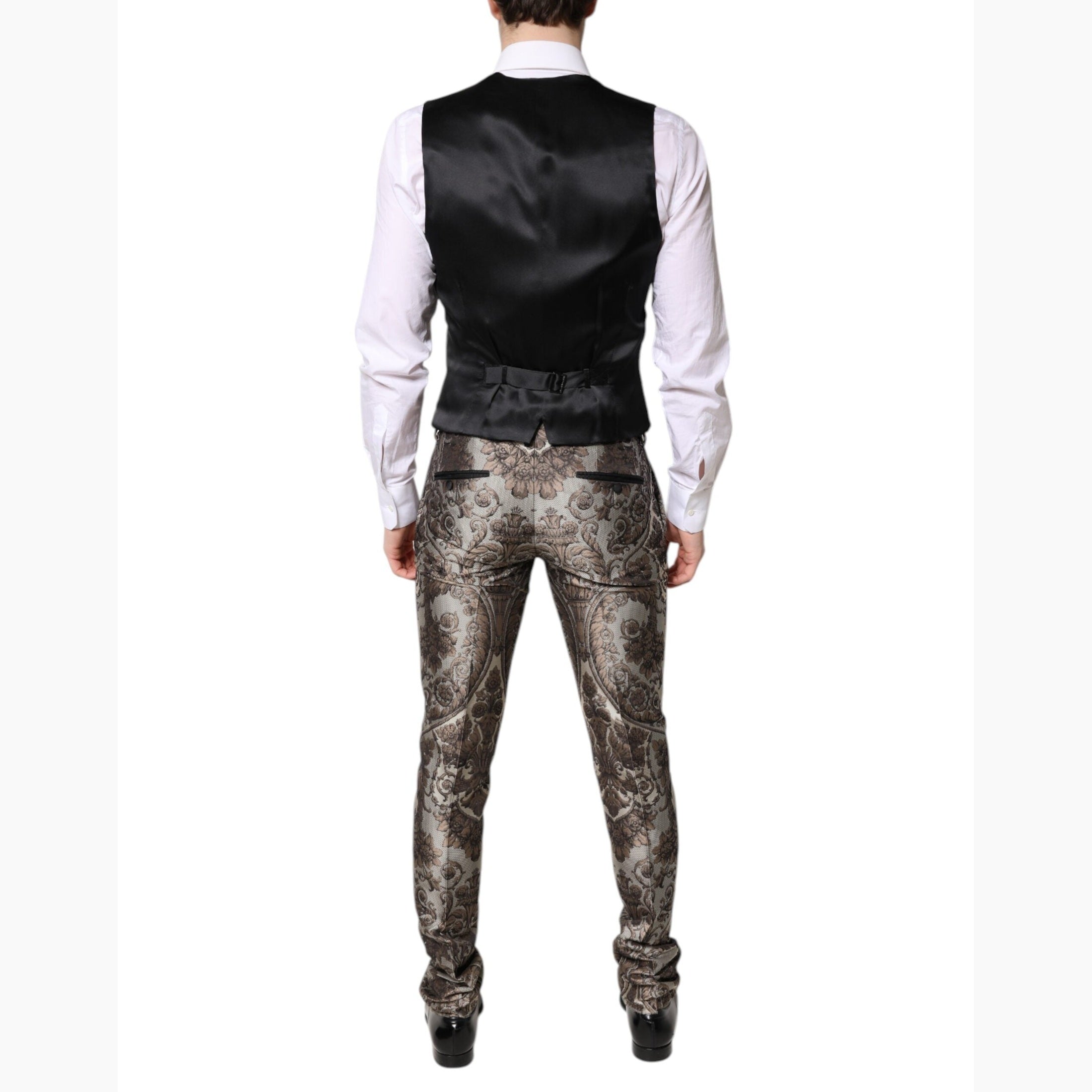 Dolce & Gabbana Multicolor Jacquard Single Breasted 3 Piece Suit