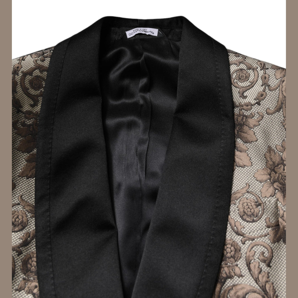 Dolce & Gabbana Multicolor Jacquard Single Breasted 3 Piece Suit