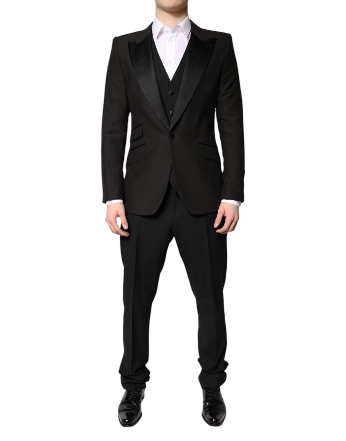 Dolce & Gabbana Black Single Breasted Formal 3 Piece Suit Dolce & Gabbana
