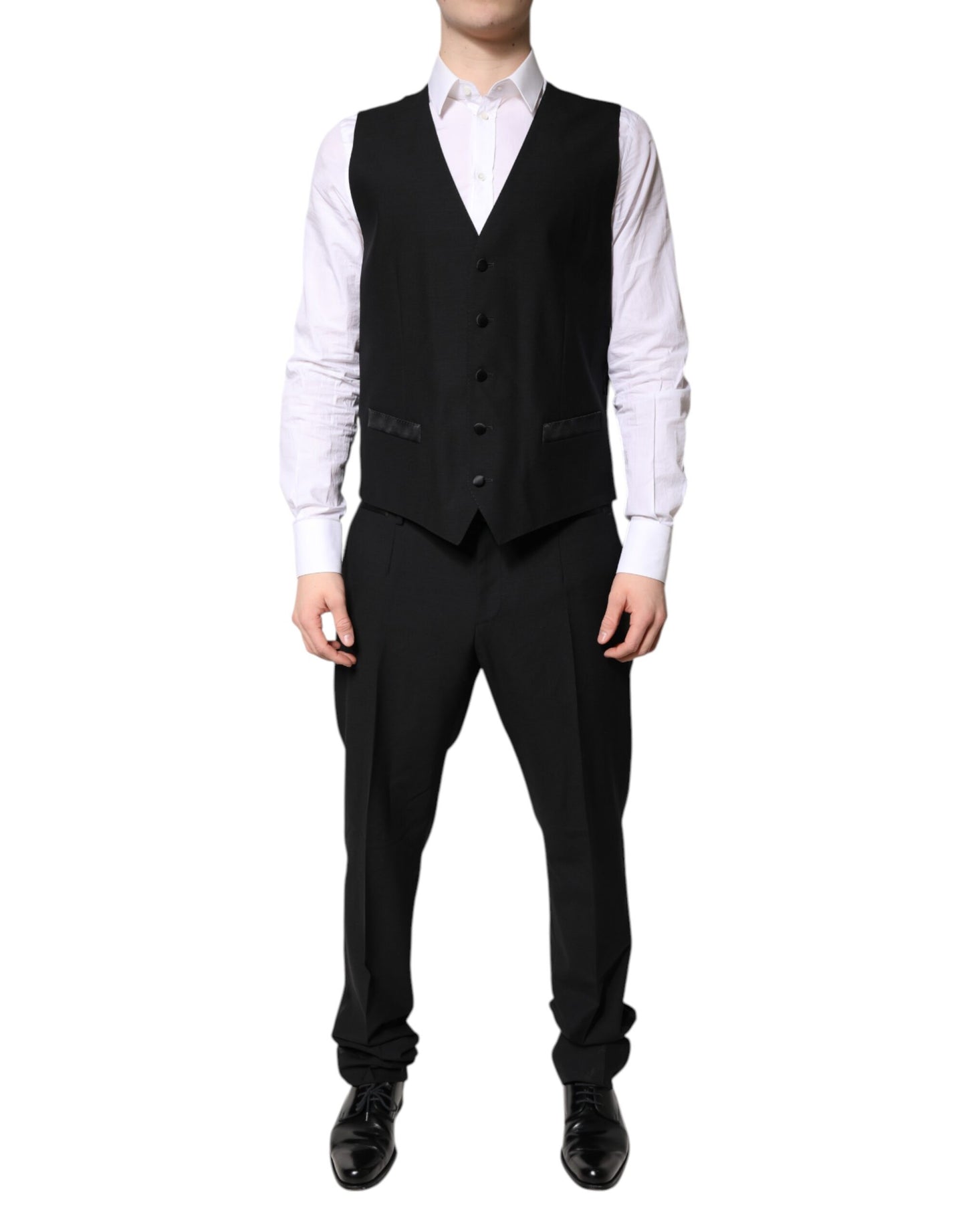 Dolce & Gabbana Black Single Breasted Formal 3 Piece Suit Dolce & Gabbana