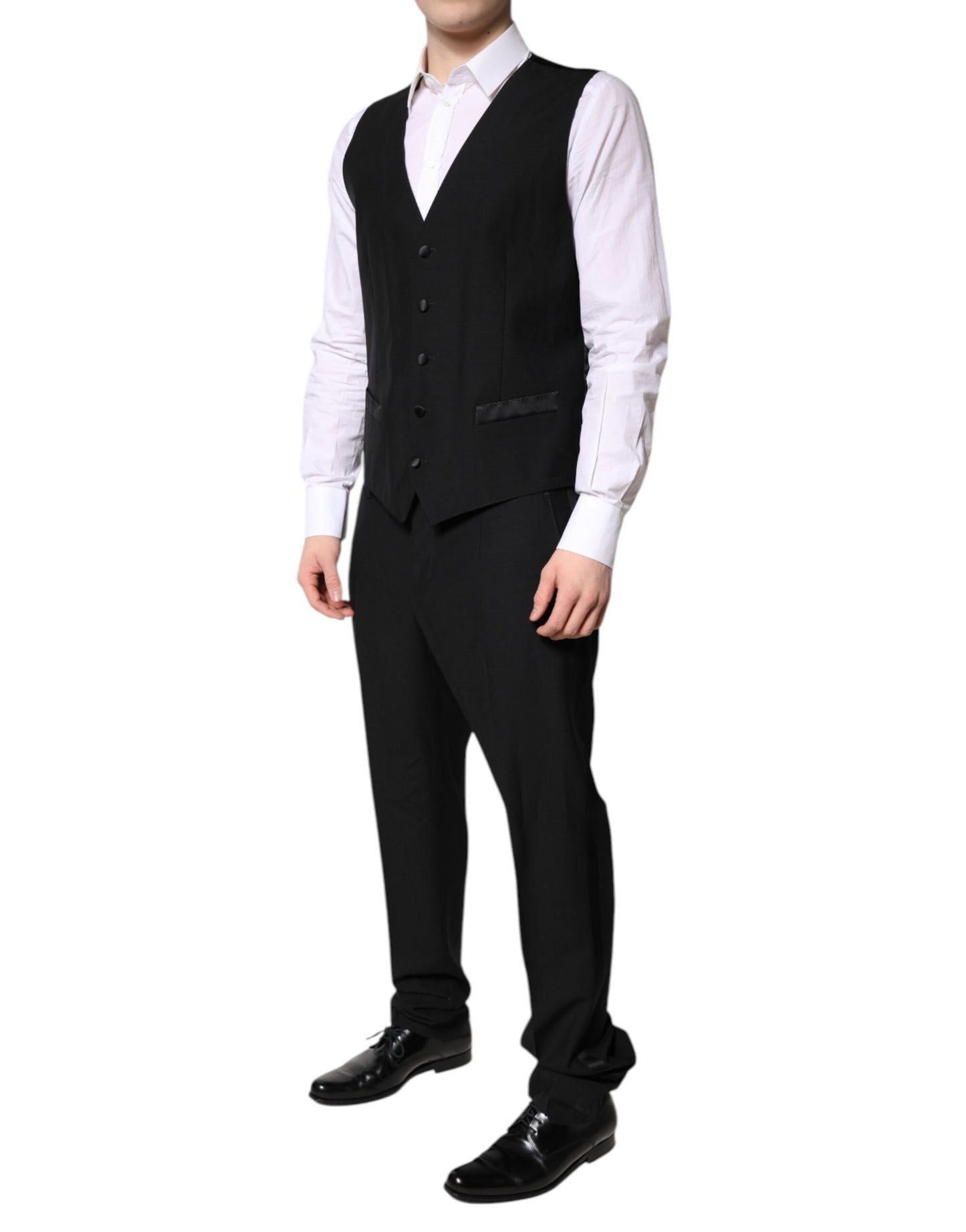 Dolce & Gabbana Black Single Breasted Formal 3 Piece Suit Dolce & Gabbana
