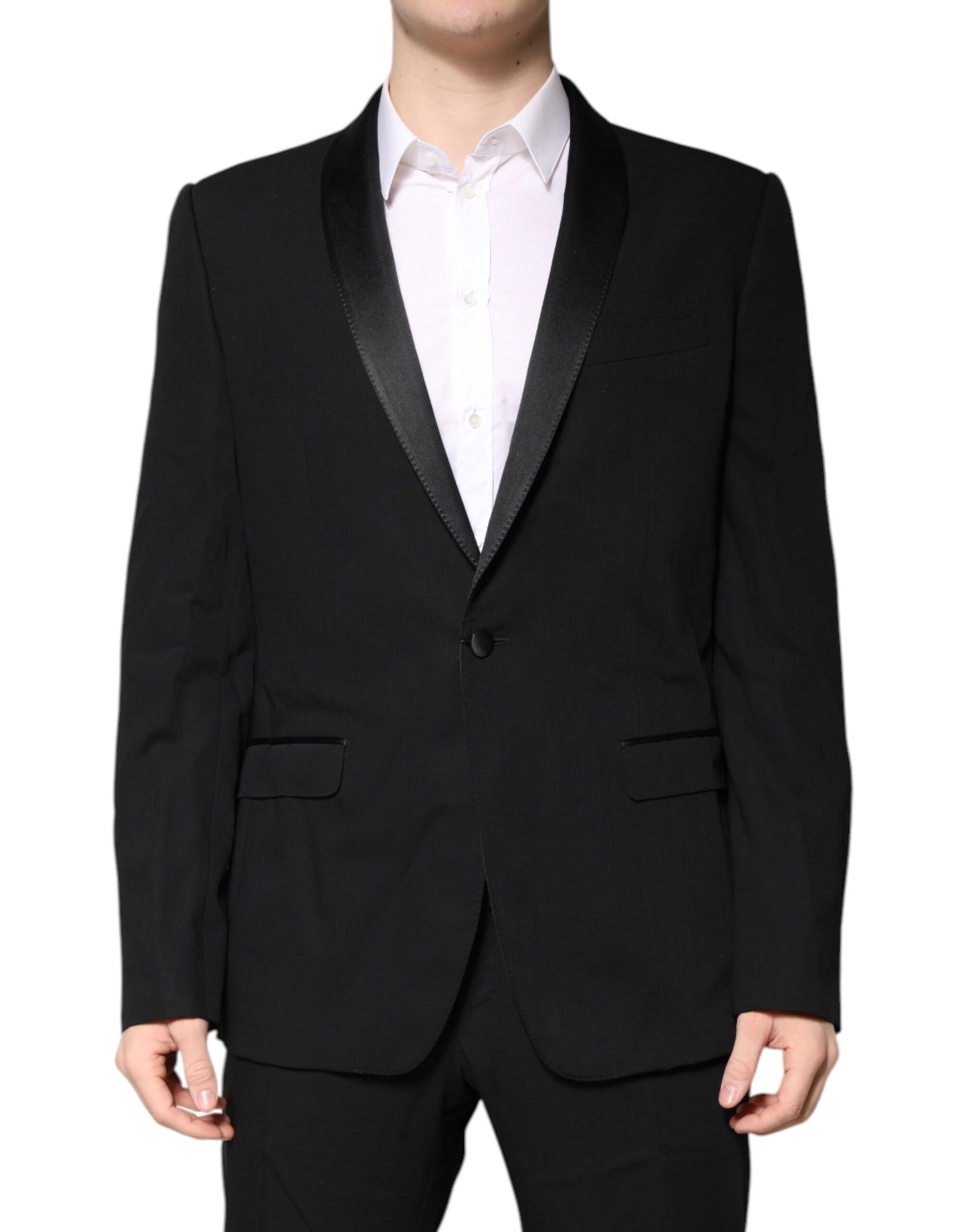Dolce & Gabbana Black Wool Single Breasted 2 Piece Suit Dolce & Gabbana