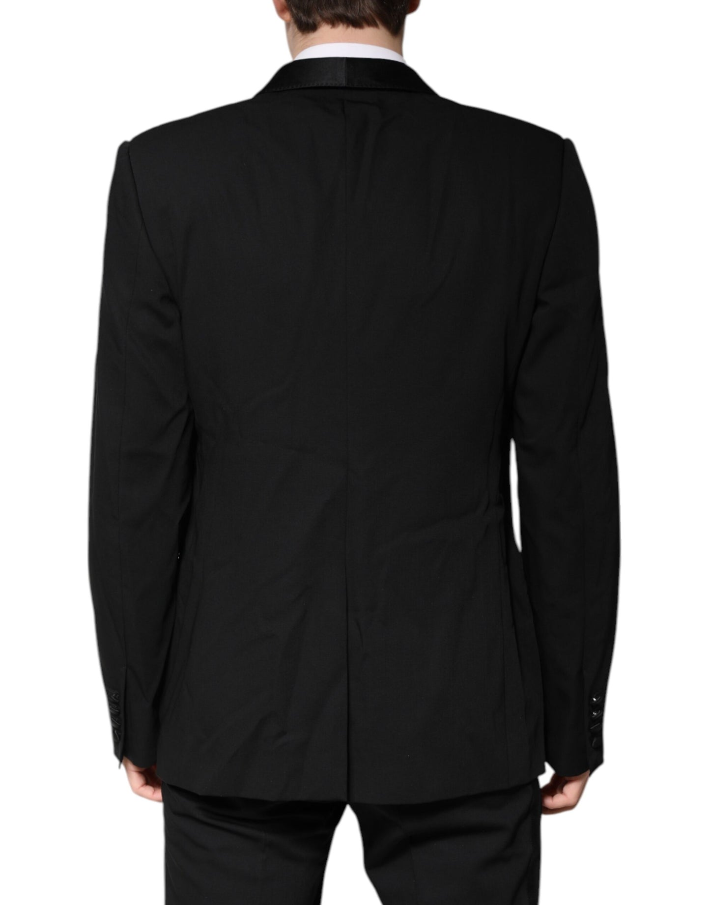 Dolce & Gabbana Black Wool Single Breasted 2 Piece Suit Dolce & Gabbana
