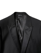 Dolce & Gabbana Black Wool Single Breasted Blazer Jacket