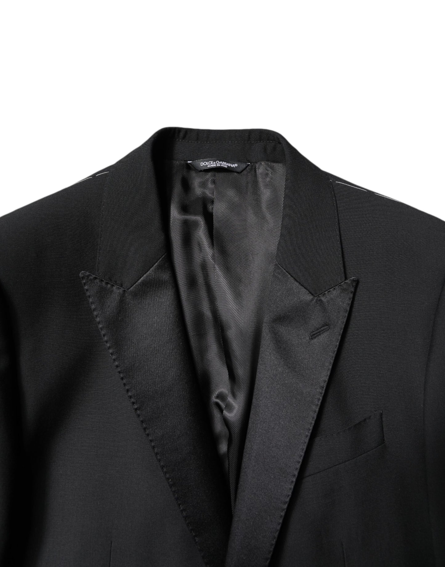 Dolce & Gabbana Black Wool Single Breasted 2 Piece Suit Dolce & Gabbana