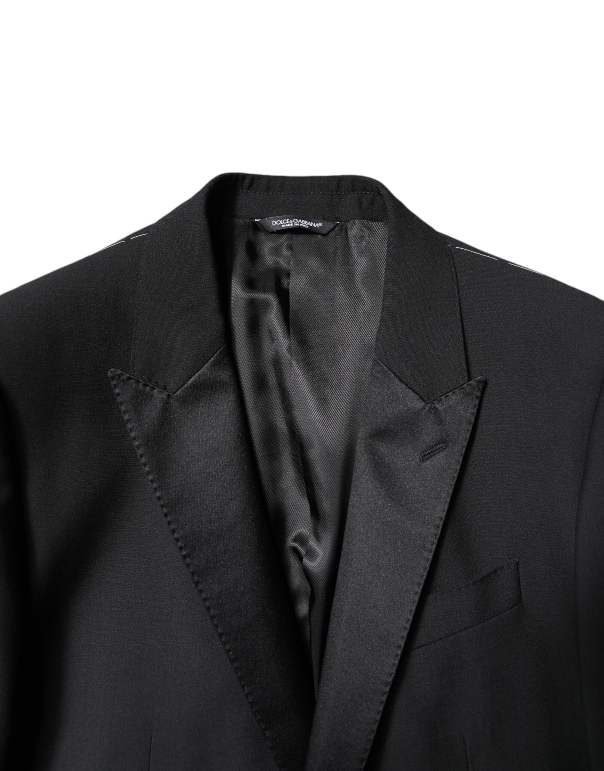 Dolce & Gabbana Black Wool Single Breasted 2 Piece Suit Dolce & Gabbana