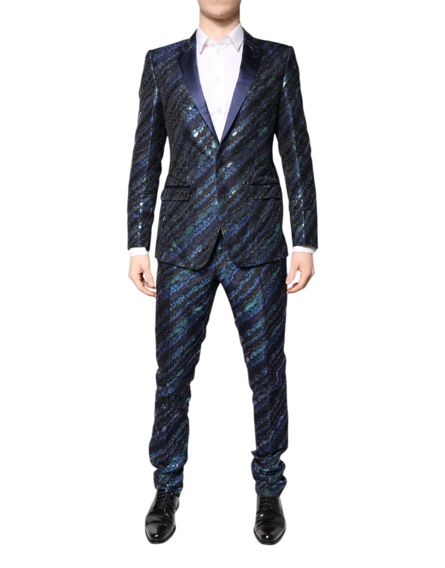 Dolce & Gabbana Multicolor Polyester Jacquard 2 Piece Suit Dolce & Gabbana