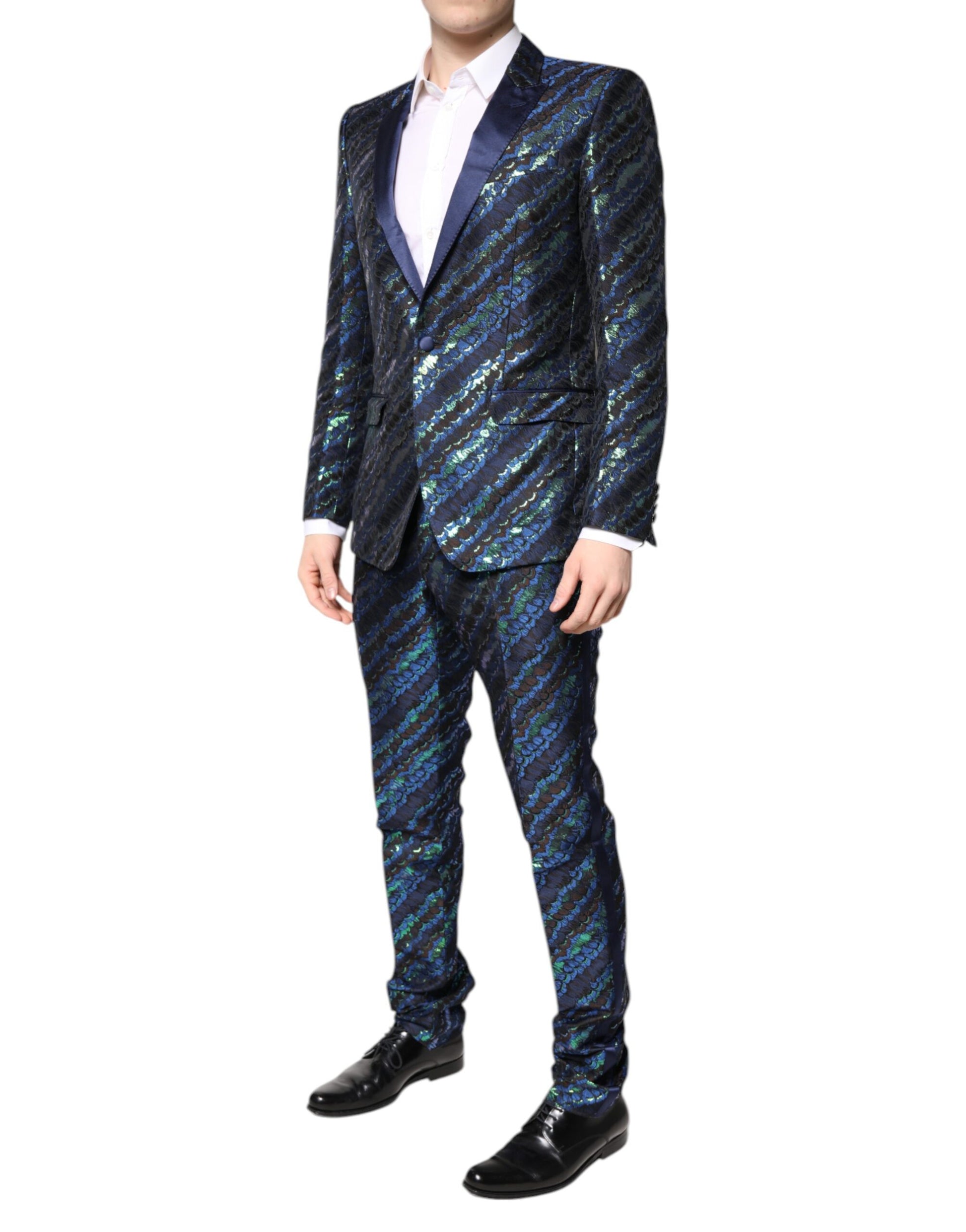 Dolce & Gabbana Multicolor Polyester Jacquard 2 Piece Suit Dolce & Gabbana