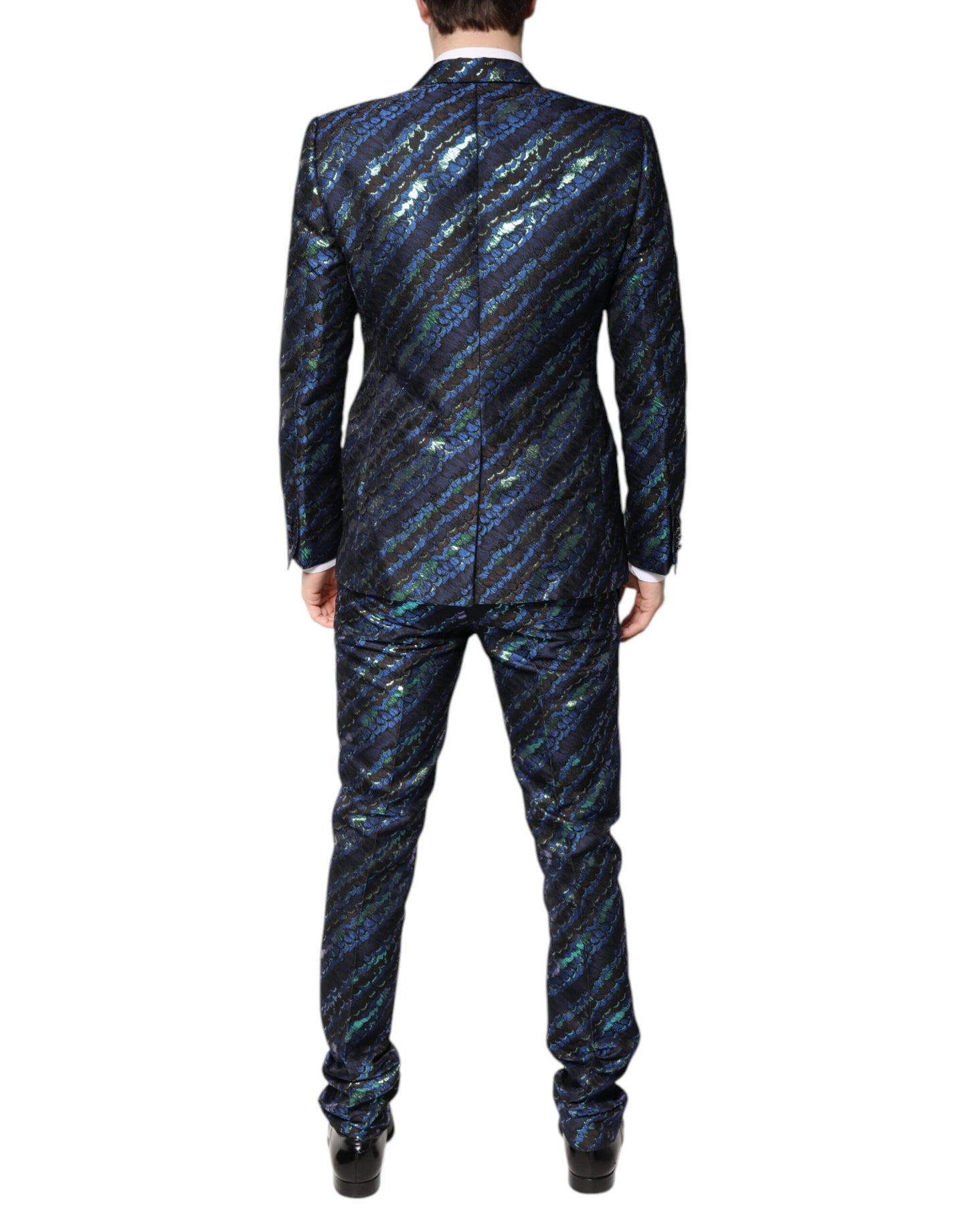 Dolce & Gabbana Multicolor Polyester Jacquard 2 Piece Suit Dolce & Gabbana