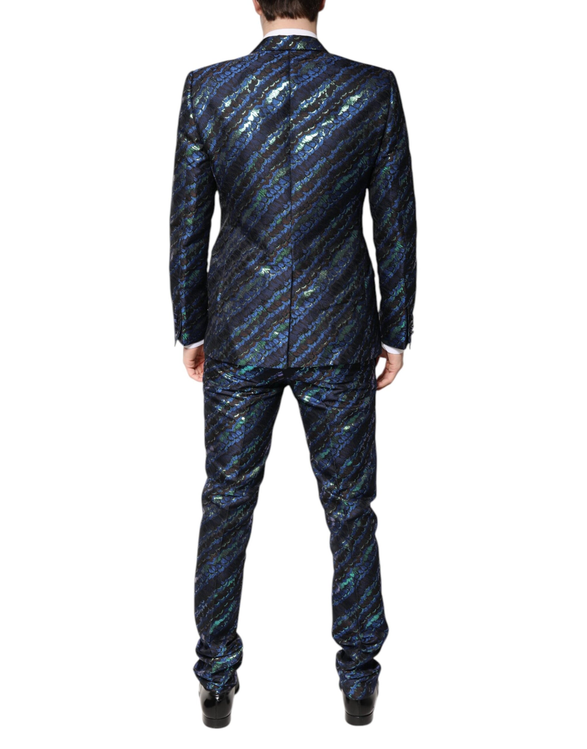 Dolce & Gabbana Multicolor Polyester Jacquard 2 Piece Suit Dolce & Gabbana