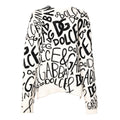 Dolce & Gabbana White Black Logo Print Women Pullover Sweater
