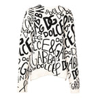 Dolce & Gabbana White Black Logo Print Women Pullover Sweater