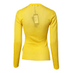 Dolce & Gabbana Yellow Polyester Women Pullover Top Sweater