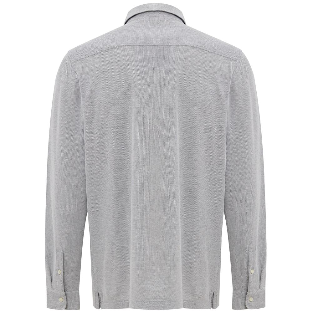 Corneliani Gray Cotton Shirt Corneliani