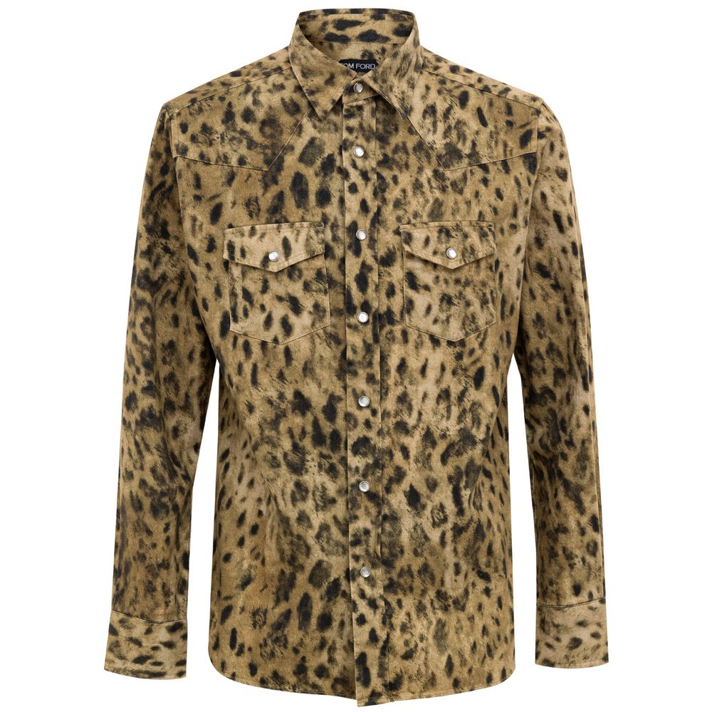Tom Ford Beige Cotton Shirt Tom Ford