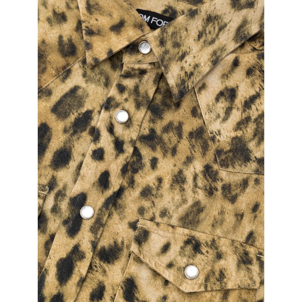 Tom Ford Beige Cotton Shirt Tom Ford