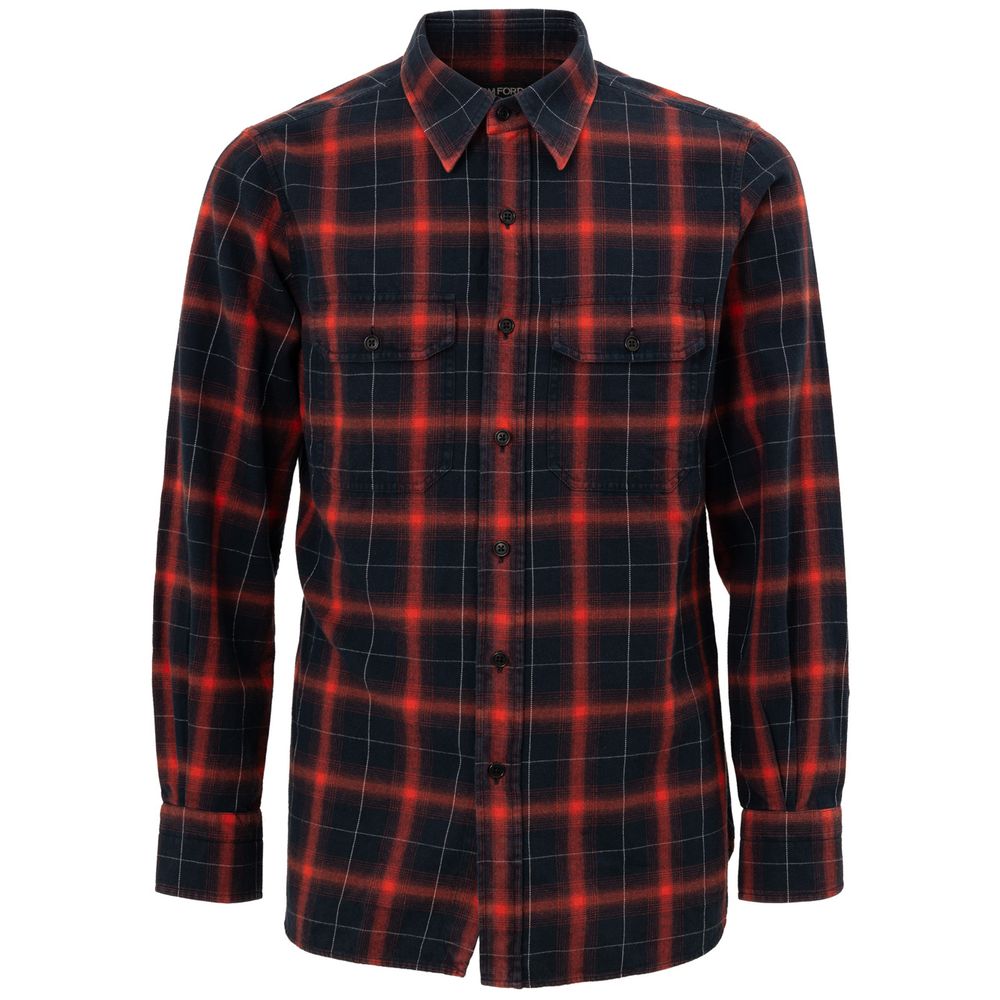 Tom Ford Bicolor Linen Shirt Tom Ford