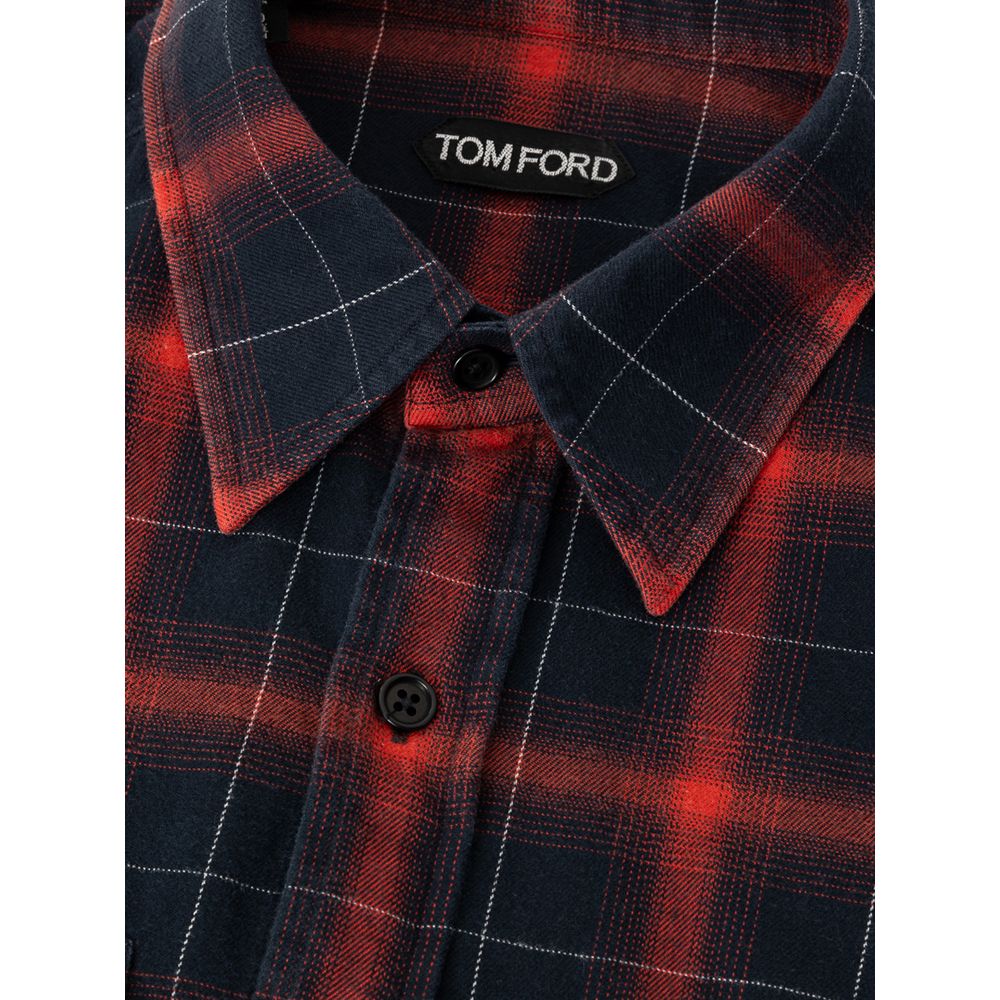 Tom Ford Bicolor Linen Shirt Tom Ford