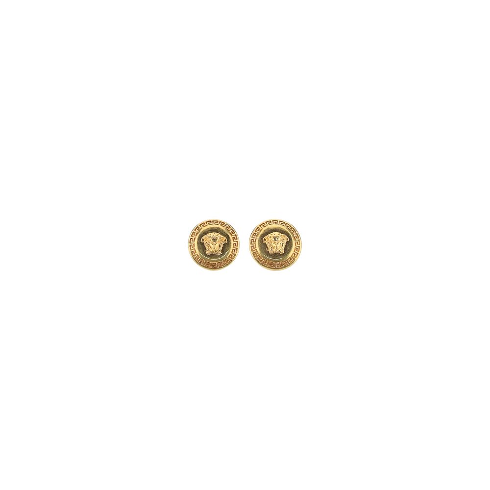 Versace Black Metal Earrings Versace