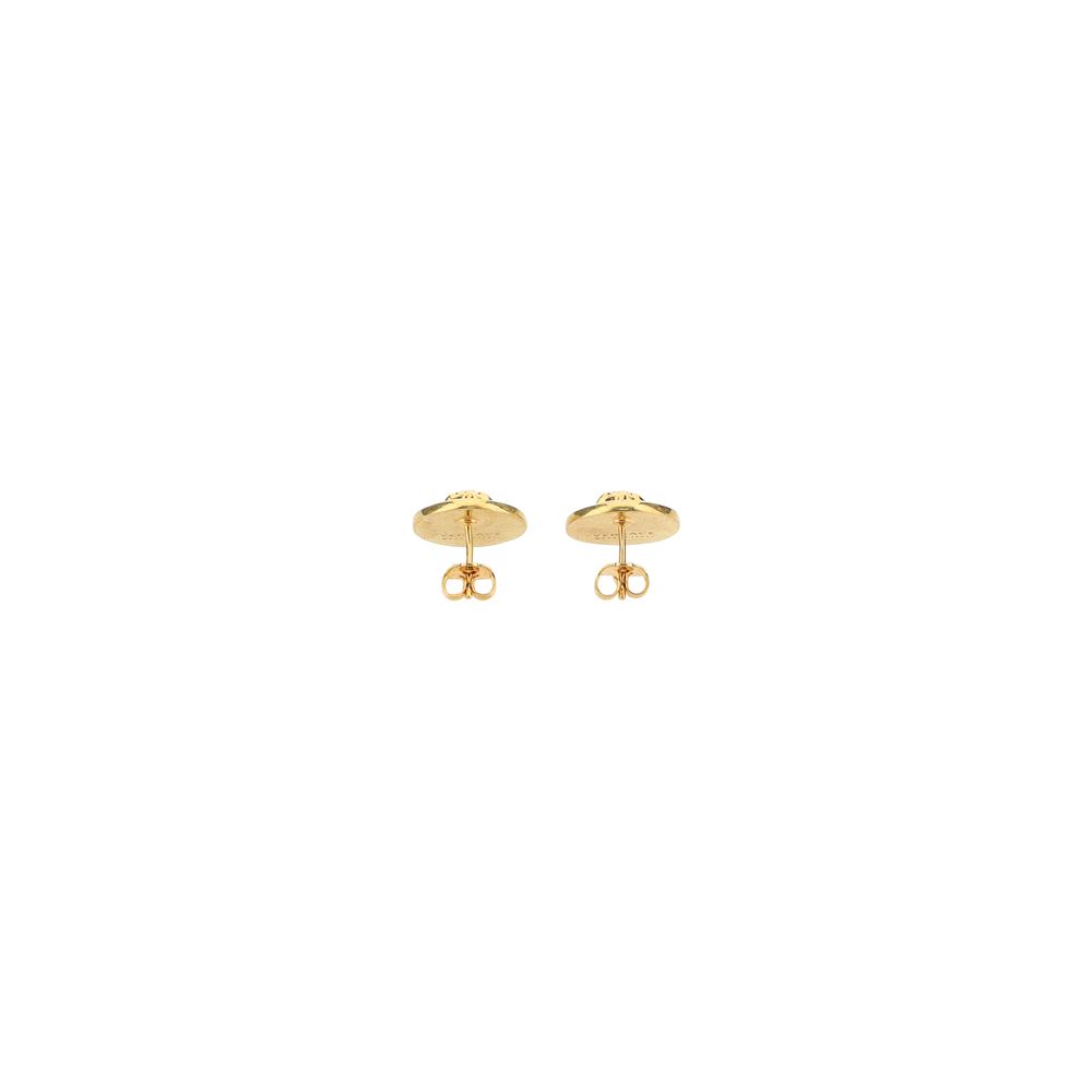 Versace Black Metal Earrings Versace