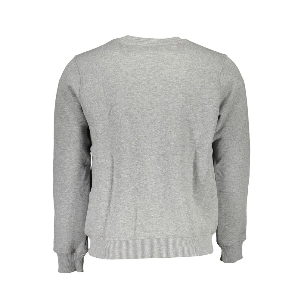 Gray cotton men's sweater by North Sails, featuring a classic knit design and crew neckline.