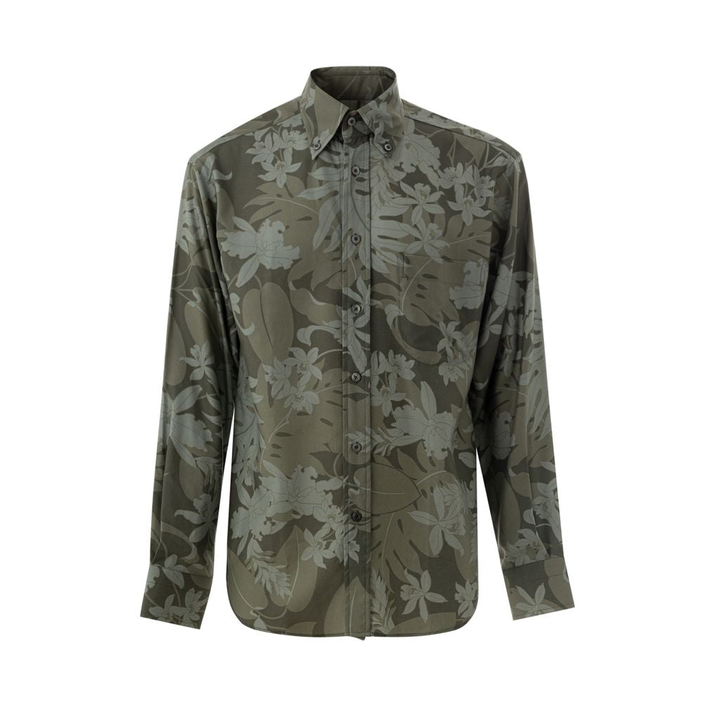 Tom Ford Green Lyocell Shirt Tom Ford