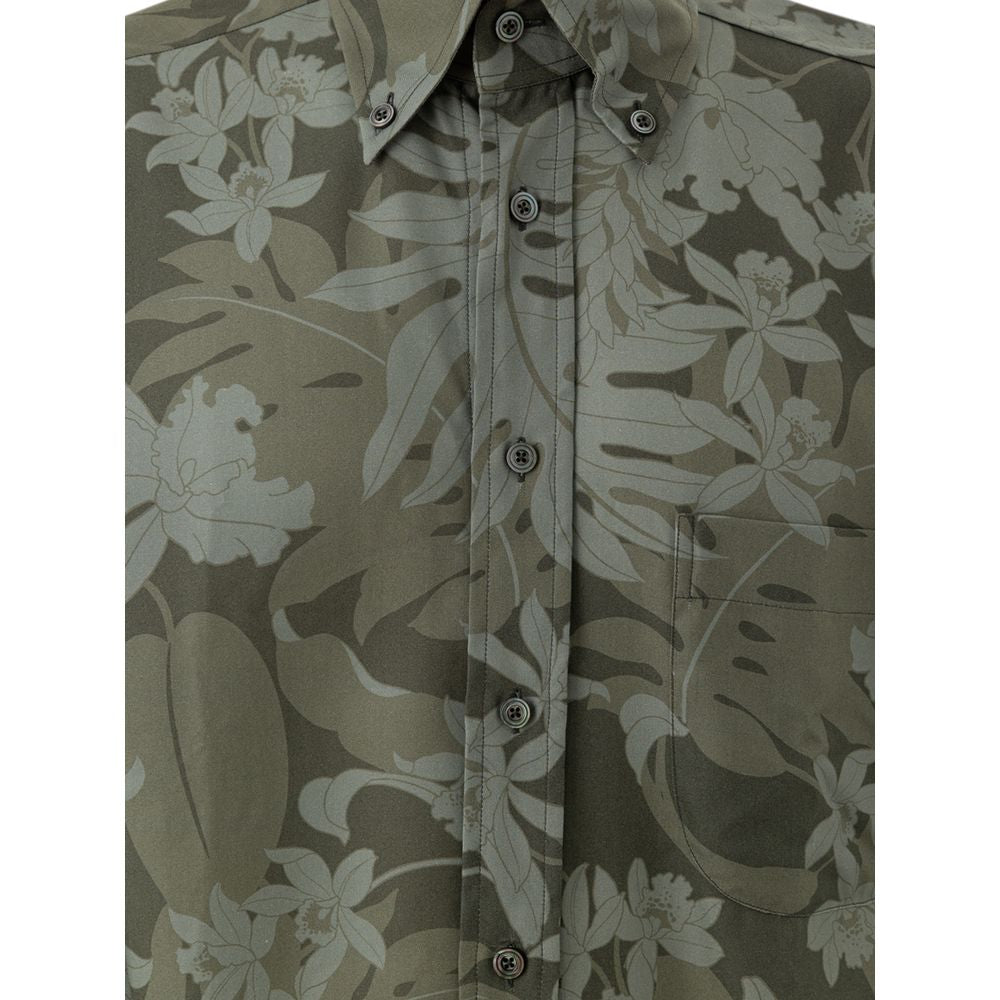 Tom Ford Green Lyocell Shirt Tom Ford