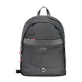 Black Tommy Hilfiger polyester men's backpack with front pocket and adjustable straps, casual and functional for everyday use.