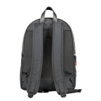 Black Tommy Hilfiger polyester men's backpack with multiple compartments and adjustable straps, suitable for everyday use.