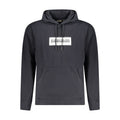 Black cotton men's sweater by Napapijri featuring a classic crewneck design and subtle branding.